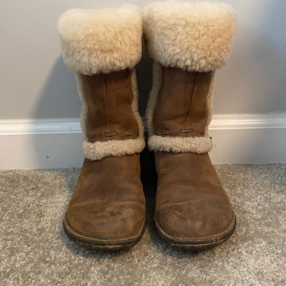 Tan and White Ugg Boots